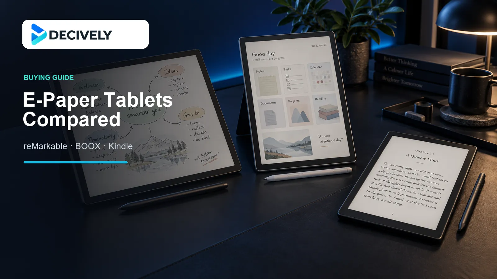 Color e-paper tablets compared — Decively buying guide