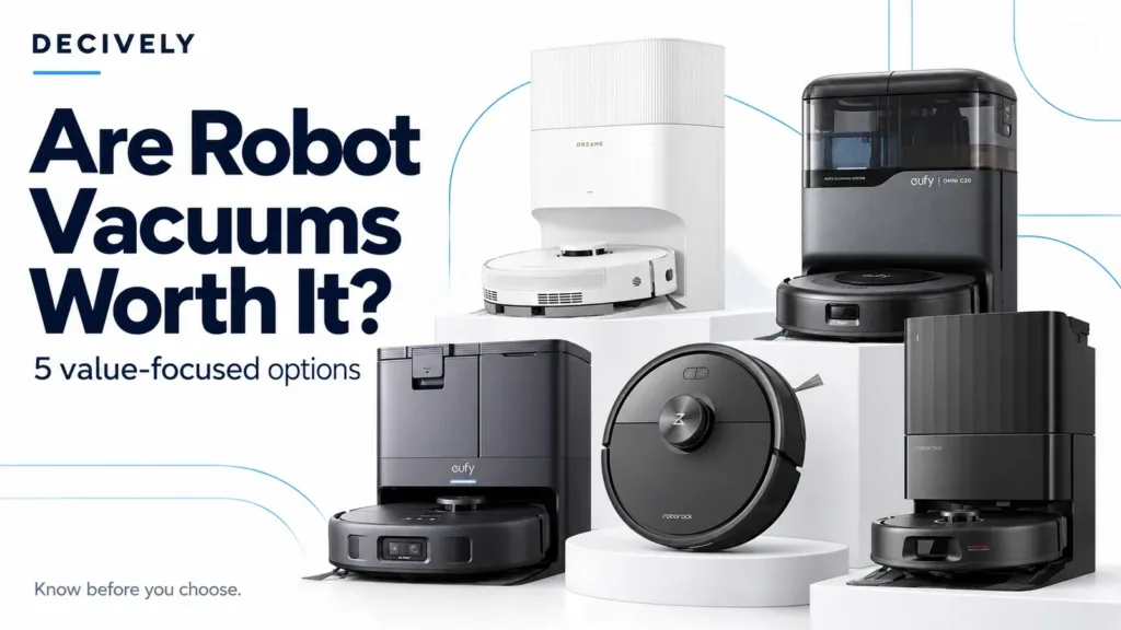 Five robot vacuum options — Decively illustrated buying guide