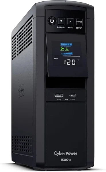 CyberPower CP1500PFCLCD 1500VA 1000W US sine-wave UPS.
