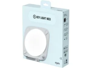 Elgato Key Light Neo retail box showing the lighting panel