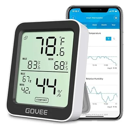 Govee H5075 Bluetooth indoor thermometer and hygrometer.