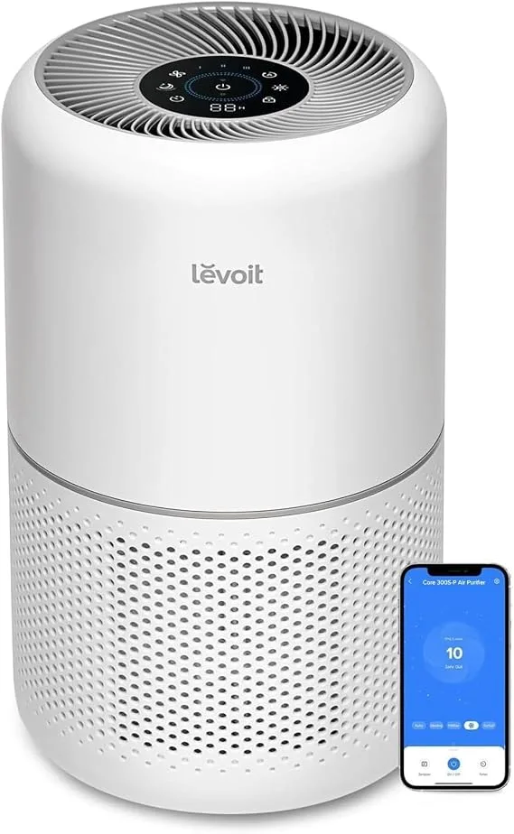 Levoit Core 300S-P white air purifier.