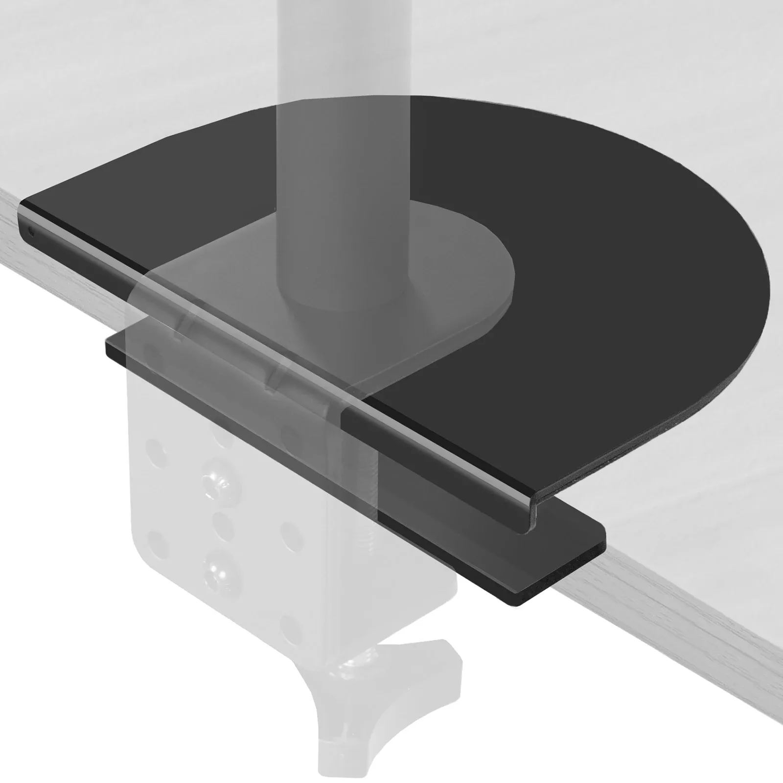VIVO STAND-AC01R reinforcement plates shown with a faded example mount; mount not included