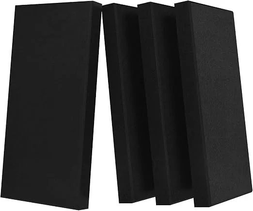 UMIACOUSTICS black fabric-covered fiberglass acoustic panels.