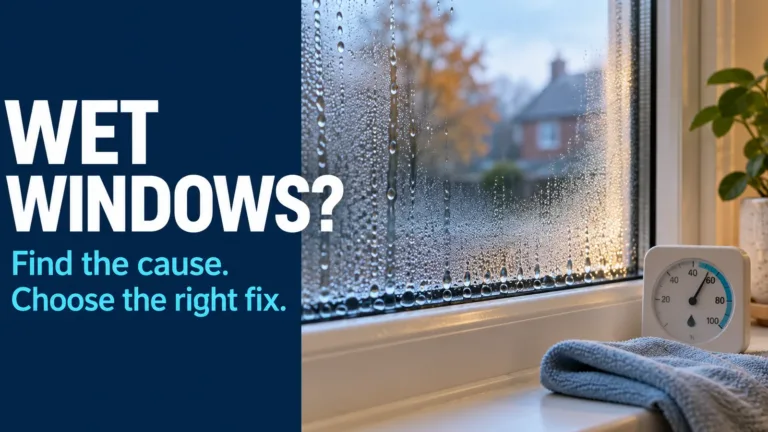 How to stop condensation on windows: wet glass, humidity monitoring and choosing the right fix.